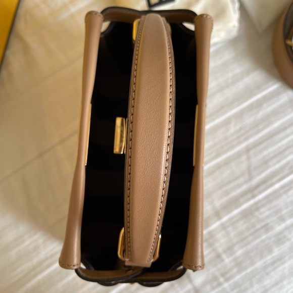 SOLD Fendi Mini Peekaboo Calfskin Beige - Picture 5 of 15